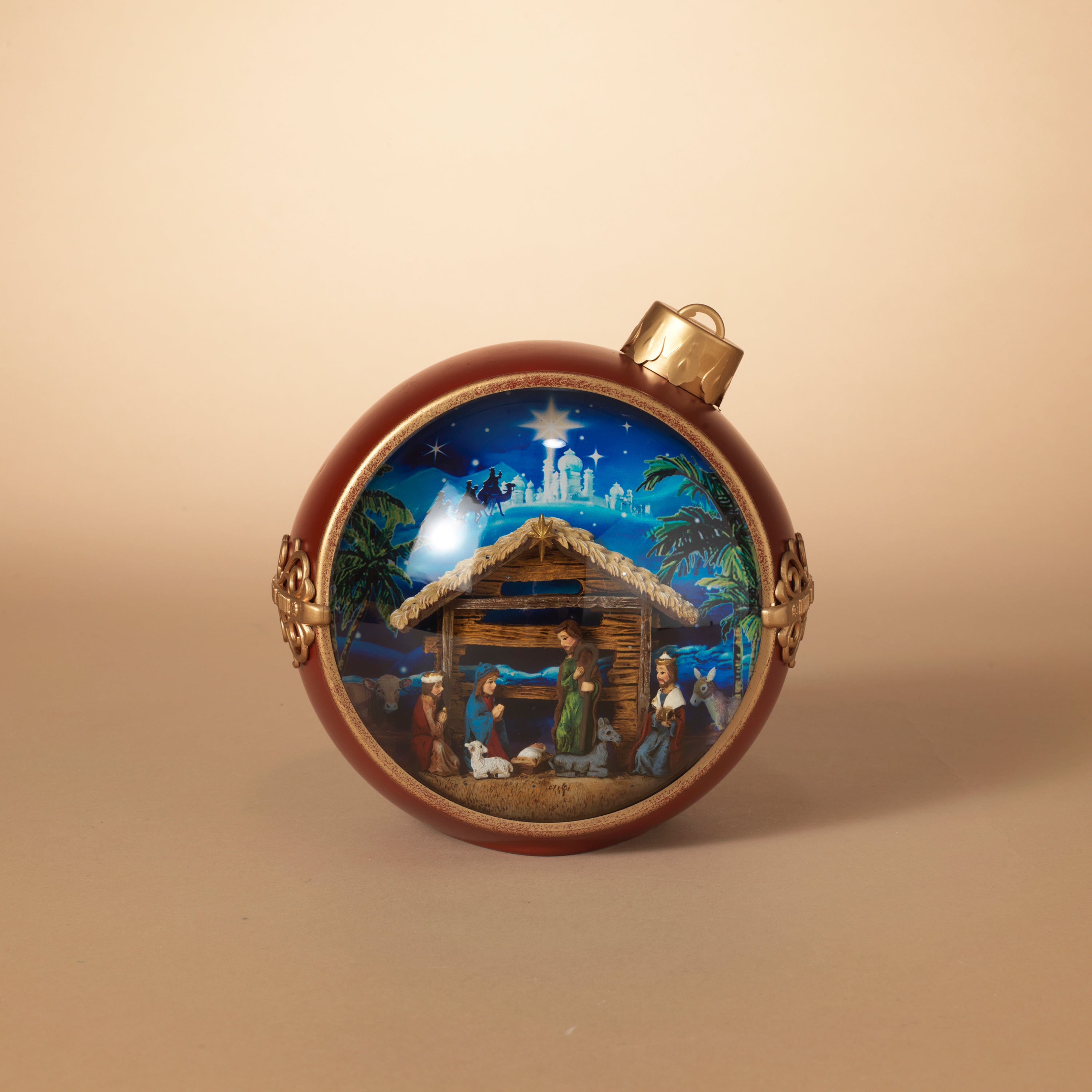 Radiant 7.75 in H Battery Operated Lighted Musical Spinning Water Globe Ornament